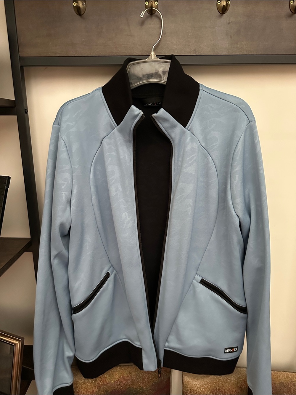 Kerrits Light Blue Bomber Jacket with Black Trim